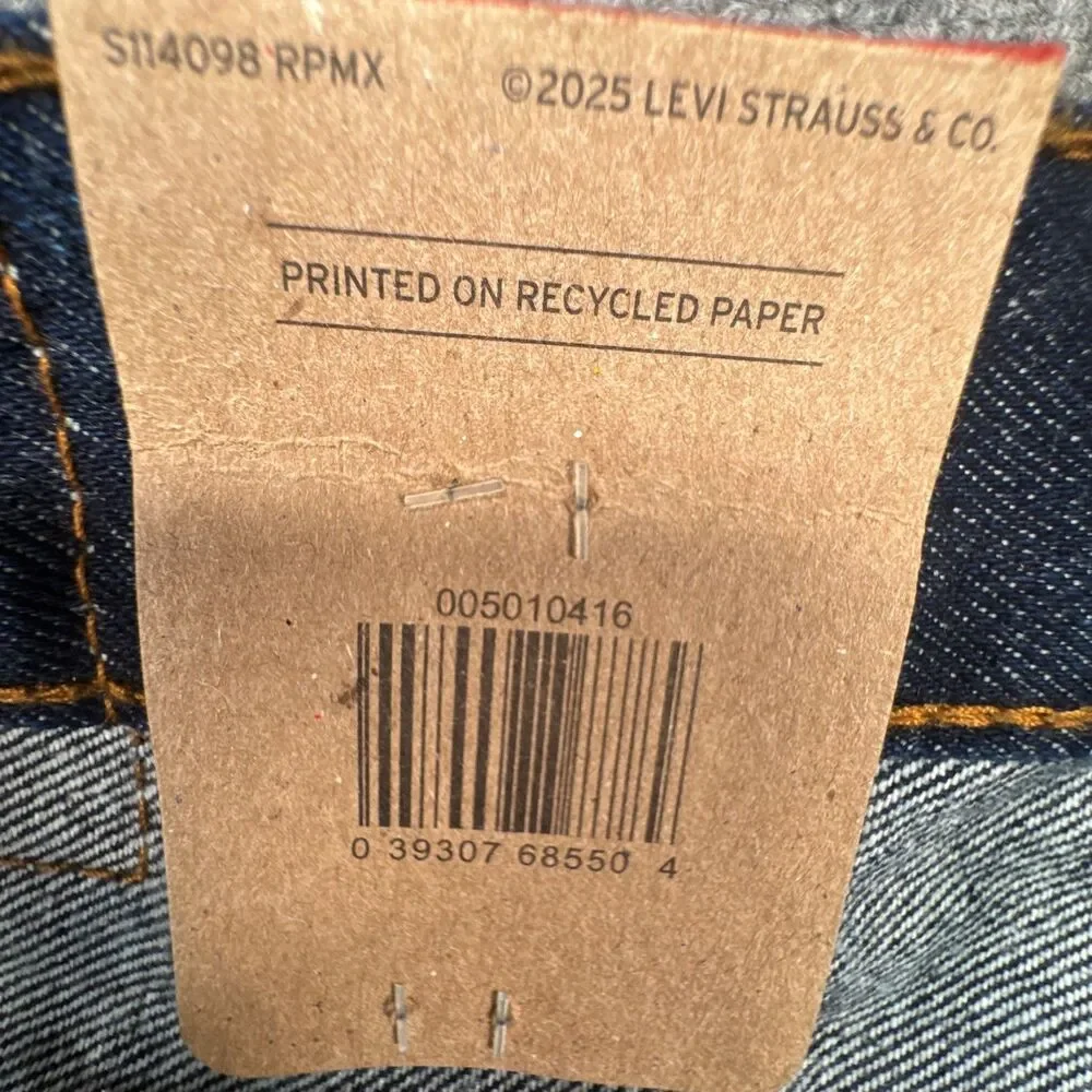 Levi's 501 Original Jeans Men's W36 L32 Dark Wash Button Fly NWT 100% Cotton